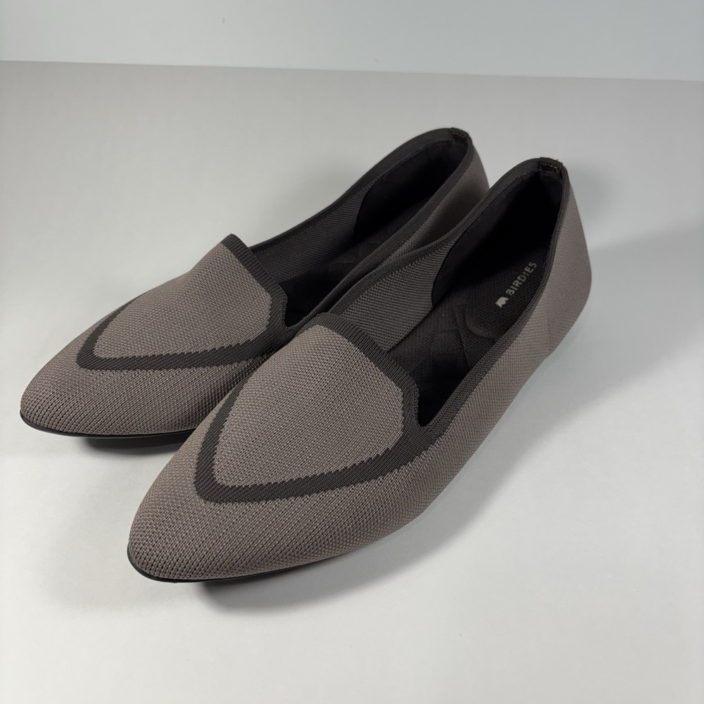 BIRDIES The‎ Blackbirds US 12 Taupe with Dark Taupe Slip On Knit Loafer Shoes